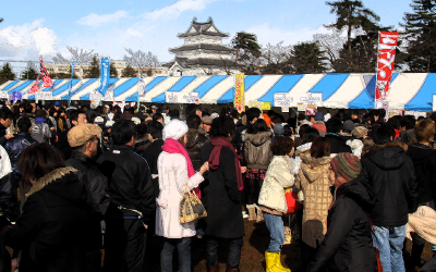 城下町しばた全国雑煮合戦の様子